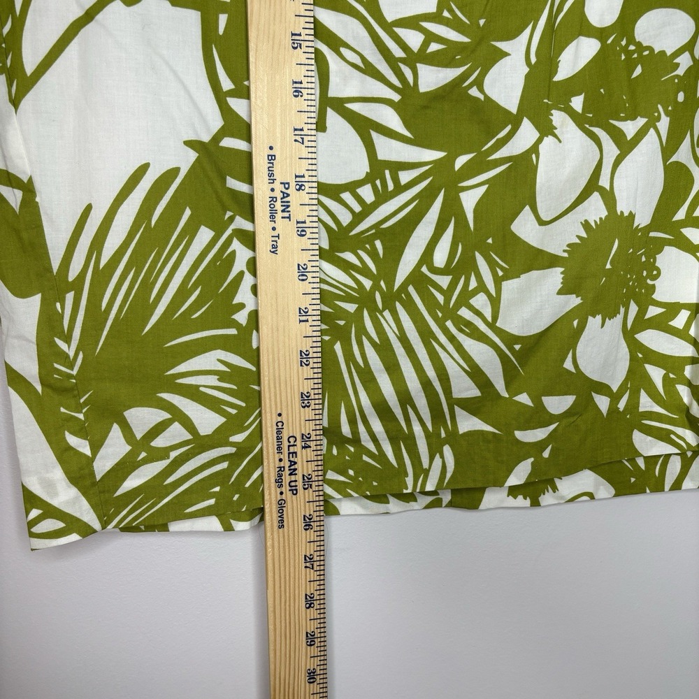 Lane Bryant Skirt Women 24 Green Tropical Wrap Floral A-Line Mini Vacation - Picture 5 of 8